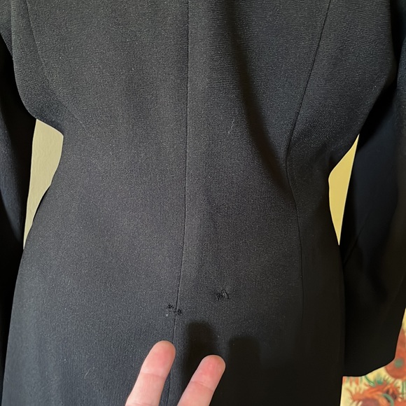 ELLEN TRACY Size 8 Elegant Wrap Classic - Little Black Dress LBD Sexy Witchycore - Picture 11 of 12